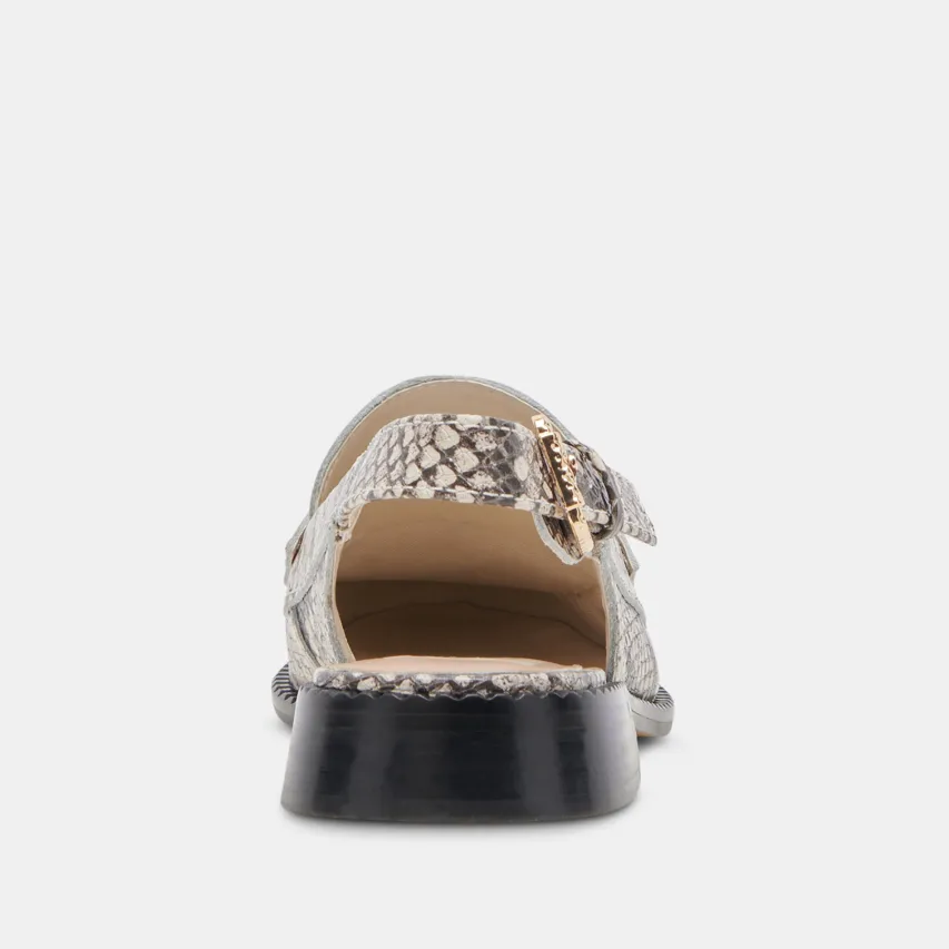HARDI LOAFERS BLACK WHITE EMBOSSED SNAKE^Dolce Vita New