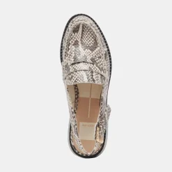 HARDI LOAFERS BLACK WHITE EMBOSSED SNAKE^Dolce Vita New