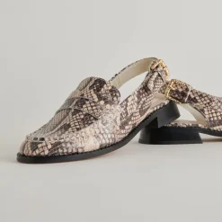 HARDI LOAFERS BLACK WHITE EMBOSSED SNAKE^Dolce Vita New