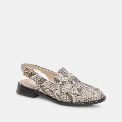 HARDI LOAFERS BLACK WHITE EMBOSSED SNAKE^Dolce Vita New