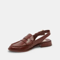 HARDI LOAFERS BROWN CRINKLE PATENT^Dolce Vita New