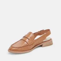 HARDI LOAFERS TAN CRINKLE PATENT^Dolce Vita Hot