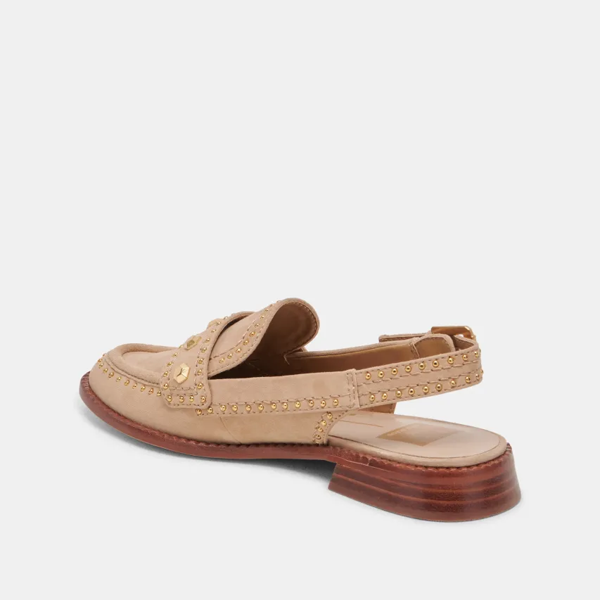 HARDI STUD LOAFERS CAMEL SUEDE^Dolce Vita New