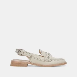 HARDI STUD LOAFERS IVORY CRINKLE PATENT^Dolce Vita Discount