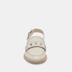 HARDI STUD LOAFERS IVORY CRINKLE PATENT^Dolce Vita Discount
