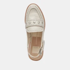 HARDI STUD LOAFERS IVORY CRINKLE PATENT^Dolce Vita Discount