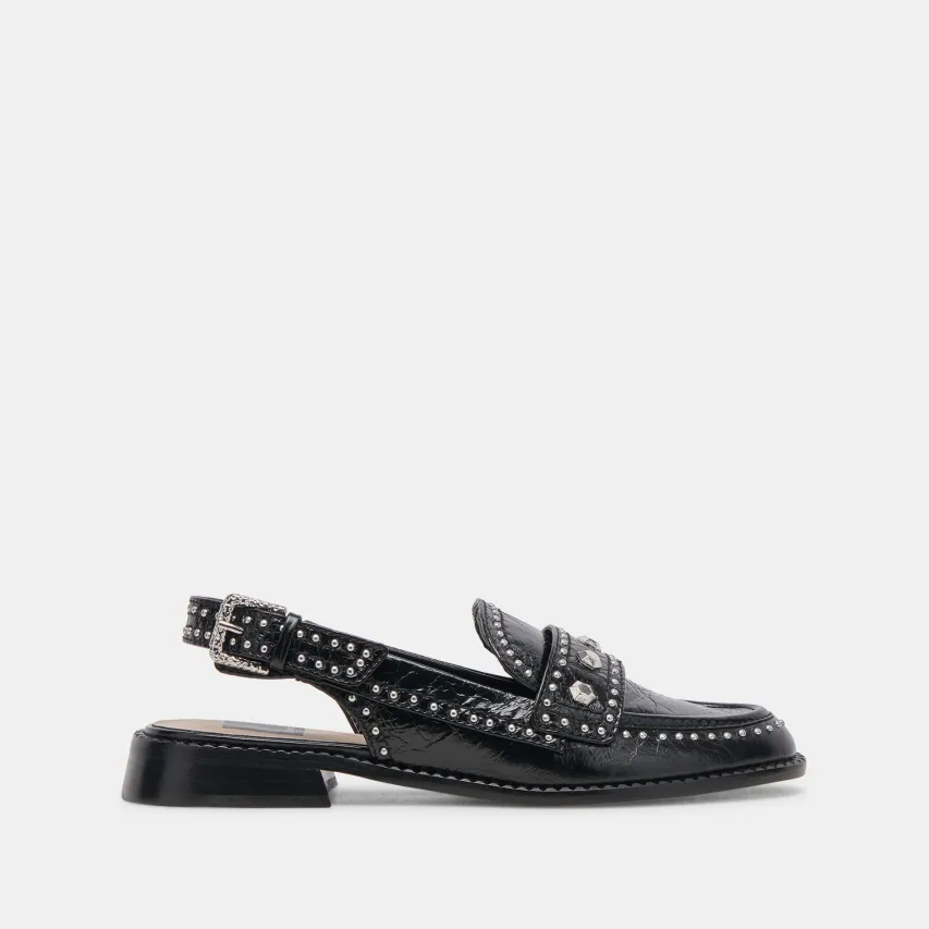 HARDI STUD LOAFERS MIDNIGHT CRINKLE PATENT^Dolce Vita Outlet
