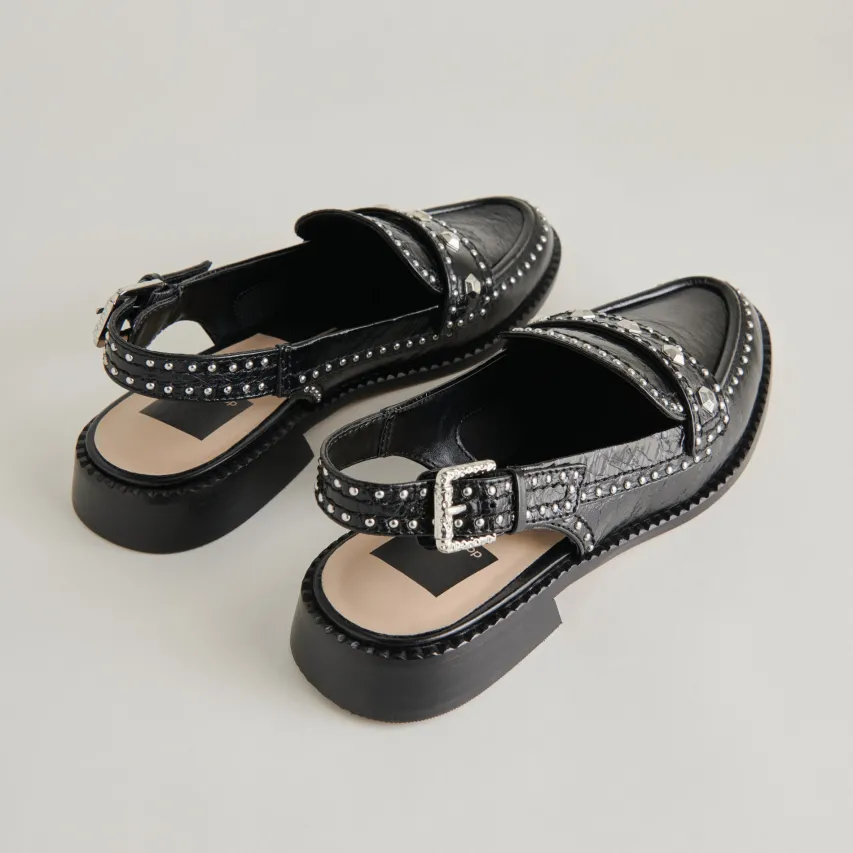 HARDI STUD LOAFERS MIDNIGHT CRINKLE PATENT^Dolce Vita Outlet