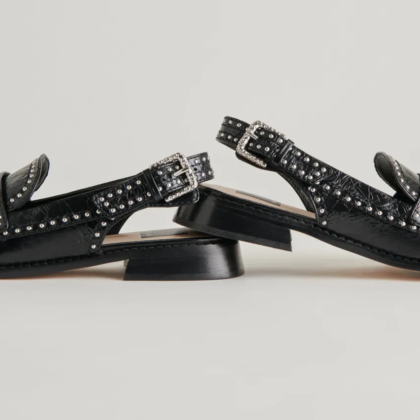 HARDI STUD LOAFERS MIDNIGHT CRINKLE PATENT^Dolce Vita Outlet