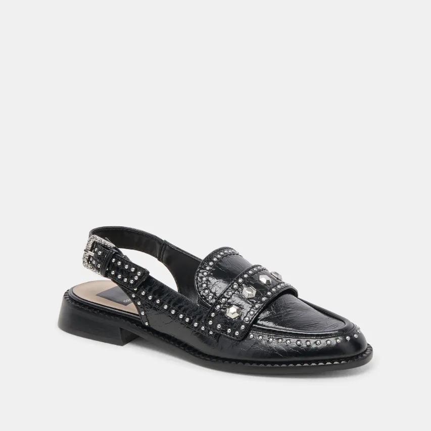 HARDI STUD LOAFERS MIDNIGHT CRINKLE PATENT^Dolce Vita Outlet