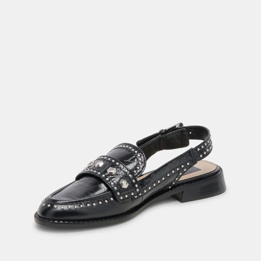 HARDI STUD LOAFERS MIDNIGHT CRINKLE PATENT^Dolce Vita Outlet
