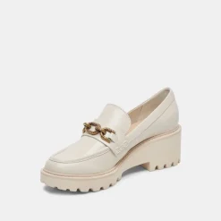 HARLEN LOAFERS IVORY CRINKLE PATENT^Dolce Vita Fashion