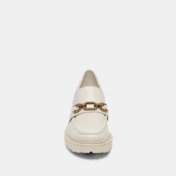 HARLEN LOAFERS IVORY CRINKLE PATENT^Dolce Vita Fashion
