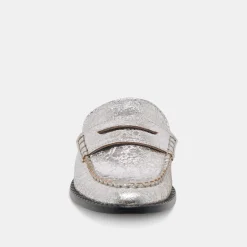 HAVAN LOAFERS SILVER DISTRESSED LEATHER^Dolce Vita Discount