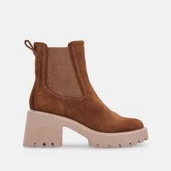 HAWK H20 WIDE BOOTIES DK BROWN SUEDE^Dolce Vita Online