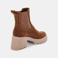 HAWK H20 WIDE BOOTIES DK BROWN SUEDE^Dolce Vita Online