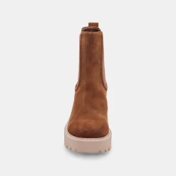 HAWK H20 WIDE BOOTIES DK BROWN SUEDE^Dolce Vita Online