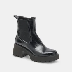 HAWK H20 WIDE BOOTIES MIDNIGHT CRINKLE PATENT^Dolce Vita New