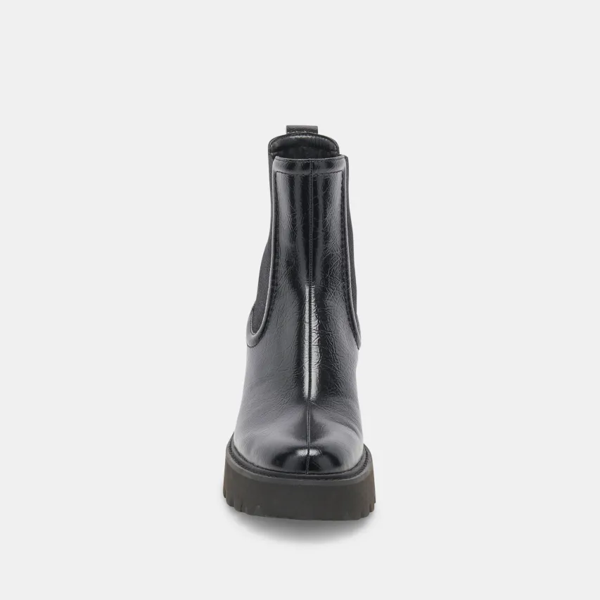 HAWK H20 WIDE BOOTIES MIDNIGHT CRINKLE PATENT^Dolce Vita New