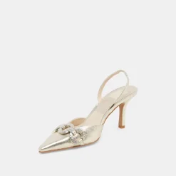 HAYLEE HEELS PLATINUM DISTRESSED LEATHER^Dolce Vita Fashion