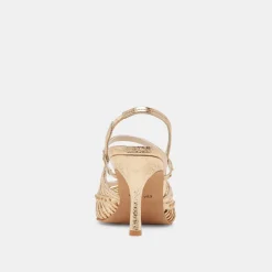 HENSAL HEELS GOLD DISTRESSED LEATHER^Dolce Vita Clearance