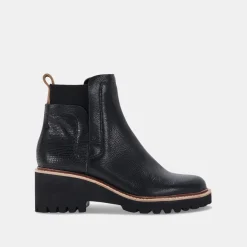 HUEY H2O WIDE BOOTIES BLACK LEATHER H2O^Dolce Vita Best