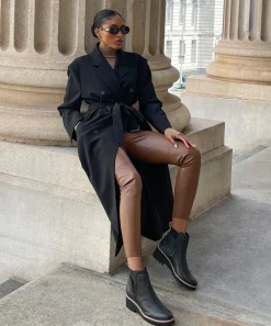 HUEY H2O WIDE BOOTIES BLACK LEATHER H2O^Dolce Vita Best