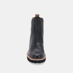HUEY H2O WIDE BOOTIES BLACK LEATHER H2O^Dolce Vita Best