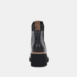 HUEY H2O WIDE BOOTIES BLACK LEATHER H2O^Dolce Vita Best