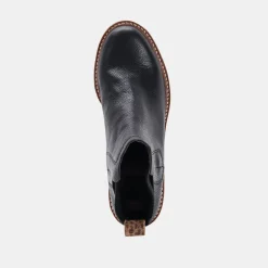 HUEY H2O WIDE BOOTIES BLACK LEATHER H2O^Dolce Vita Best