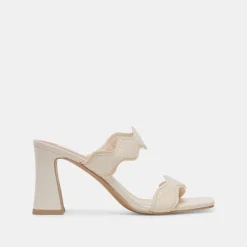 ILVA HEELS CREME EMBOSSED LEATHER^Dolce Vita Discount