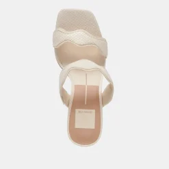 ILVA HEELS CREME EMBOSSED LEATHER^Dolce Vita Discount