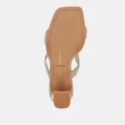 ILVA HEELS GREY WHITE EMBOSSED LEATHER^Dolce Vita New