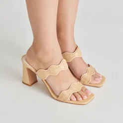 ILVA HEELS LT NATURAL RAFFIA^Dolce Vita Clearance