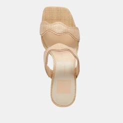 ILVA HEELS LT NATURAL RAFFIA^Dolce Vita Clearance