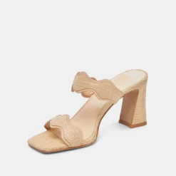 ILVA HEELS LT NATURAL RAFFIA^Dolce Vita Clearance