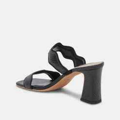 ILVA HEELS ONYX EMBOSSED LEATHER^Dolce Vita Sale