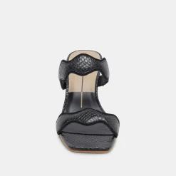 ILVA HEELS ONYX EMBOSSED LEATHER^Dolce Vita Sale