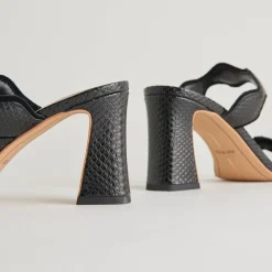 ILVA HEELS ONYX EMBOSSED LEATHER^Dolce Vita Sale