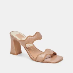 ILVA HEELS TOFFEE EMBOSSED LEATHER^Dolce Vita New