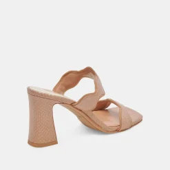 ILVA HEELS TOFFEE EMBOSSED LEATHER^Dolce Vita New