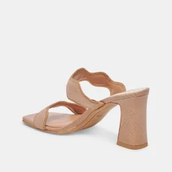 ILVA HEELS TOFFEE EMBOSSED LEATHER^Dolce Vita New