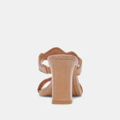 ILVA HEELS TOFFEE EMBOSSED LEATHER^Dolce Vita New