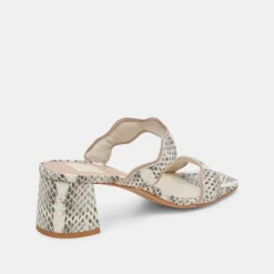 ILVA MID HEELS GREY WHITE EMBOSSED LEATHER^Dolce Vita Hot