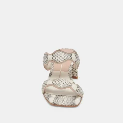 ILVA MID HEELS GREY WHITE EMBOSSED LEATHER^Dolce Vita Hot