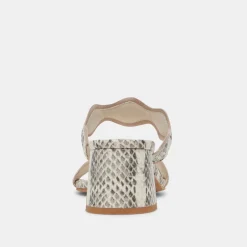 ILVA MID HEELS GREY WHITE EMBOSSED LEATHER^Dolce Vita Hot