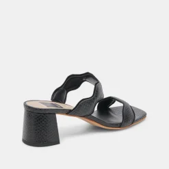 ILVA MID HEELS ONYX EMBOSSED LEATHER^Dolce Vita Discount