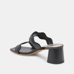 ILVA MID HEELS ONYX EMBOSSED LEATHER^Dolce Vita Discount