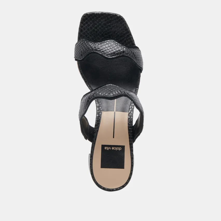 ILVA MID HEELS ONYX EMBOSSED LEATHER^Dolce Vita Discount