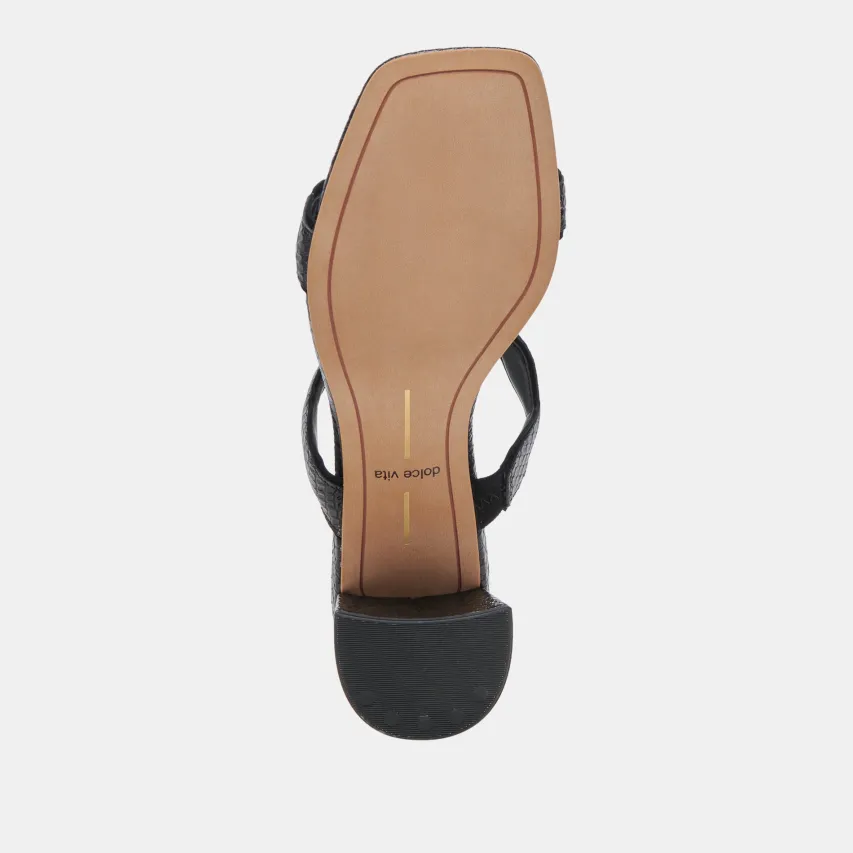 ILVA MID HEELS ONYX EMBOSSED LEATHER^Dolce Vita Discount